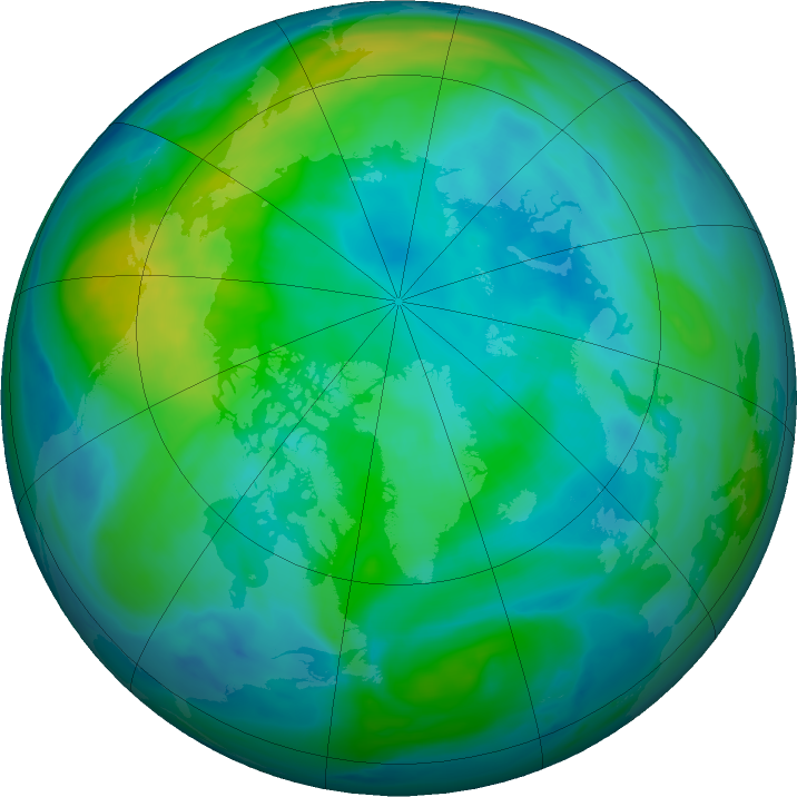 Arctic ozone map for 15 October 2021